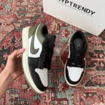 جردن لو بلک تو مدیوم الیو/Jordan low black toe medium olive