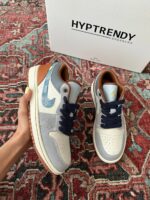جردن ۱ لو/Jordan 1 low phantom denim swoosh