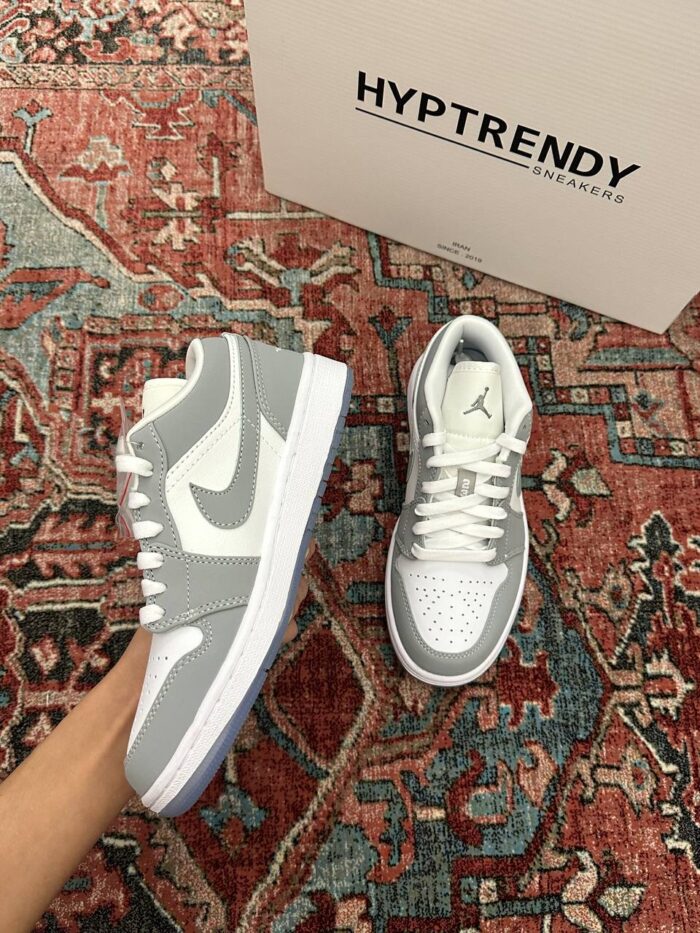 جردن وان لو طوسی سفید /Jordan 1 low wolf grey - تصویر 4