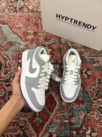 جردن وان لو طوسی سفید /Jordan 1 low wolf grey