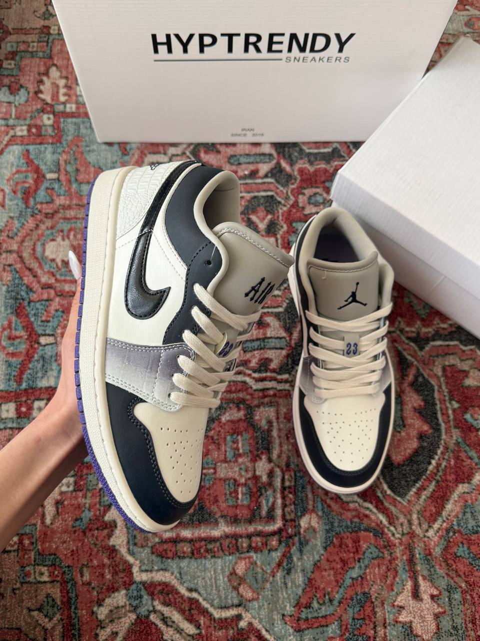 جردن وان بدون ساق پانک بنفش/Jordan 1 low Punk Rock